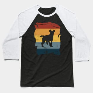 Mutt Distressed Vintage Retro Silhouette Baseball T-Shirt